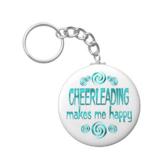 Cheerleading Makes Me Happy Keychains