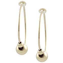Goldfill and Alloy 3 bead 15 mm Hoop Earrings Tressa Collection Gold Overlay Earrings