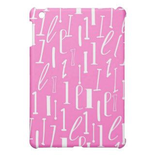Bubble Gum Pink Letter L Cover For The iPad Mini