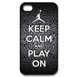 Custom Keep Calm And Play On Cover Case for iPhone 4 4s LS4 382 Cell Phones & Accessories