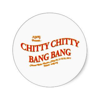 Chitty Chitty Bang Bang Round Stickers