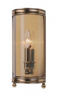 Hudson Valley Lighting 7801 PN Single Light Up Lighting Wall Sconce with Cylinder Shade from the Larchmont Coll, Polished Nickel    