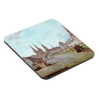 Fyodor Alekseyev  View of Moscow Near Iversky Gate Drink Coasters