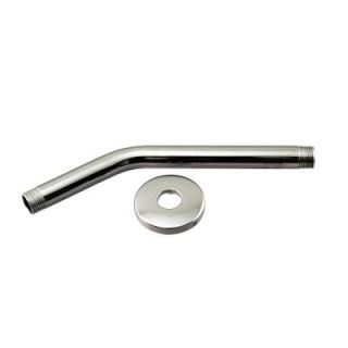 Westbrass 1/2 in. IPS x 10 in. Shower Arm with Flange in Polished Chrome WBD302 1 26