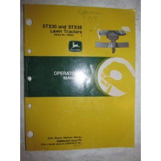 John Deere STX30 STX38 Lawn Tractor Operators Manual (s/n 100, 001 & up) Books