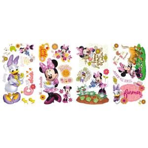 10 in. x 18 in. Mickey and Friends   Minnie Mouse Barnyard Cuties 30 Piece Peel and Stick Wall Decals RMK2075SCS