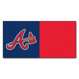 FANMATS Atlanta Braves 18 in. x 18 in. Carpet Tile (20 Tiles / Case) 8575