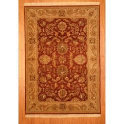 Indo Hand knotted Mahal Rust/ Beige Wool Rug (4' x 5'10) 3x5   4x6 Rugs