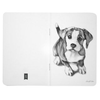 Hand drawing puppy pocket journal