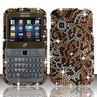 Yellow Cheetah Bling Gem Jeweled Crystal Cover Case for Samsung SGH S390G Cell Phones & Accessories