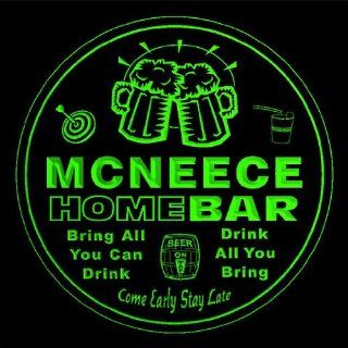 4x ccq29793 g MCNEECE Family Name Home Bar Pub Beer Club Gift 3D Engraved Coasters Kitchen & Dining