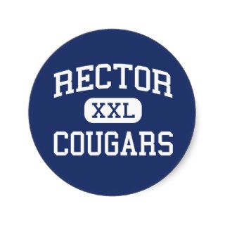 Rector   Cougars   High School   Rector Arkansas Round Stickers