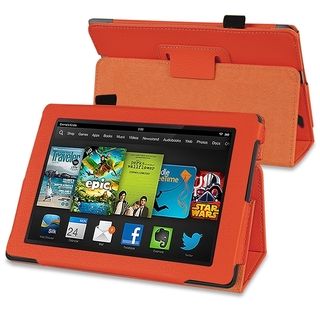 BasAcc Orange Stand Leather Case for  Kindle Fire HD 7 inch BasAcc Tablet PC Accessories