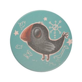 crow drink coaster