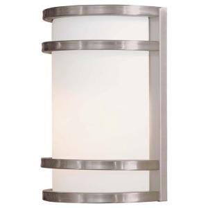 the great outdoors by Minka Lavery Wall Mount 1 Light Outdoor Brushed Stainless Steel Lantern 9801 144