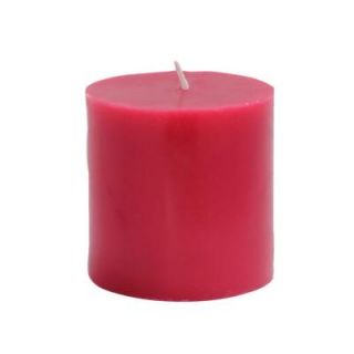Zest Candle 3 in. x 3 in. Red Pillar Candles Bulk (12 Case) CPZ 076_12