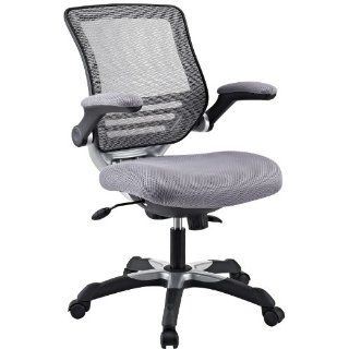LexMod Edge Office Chair with Gray Mesh Back and Mesh Fabric Seat   Executive Chairs