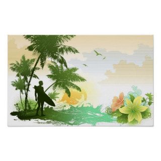 Surfer Theme Print