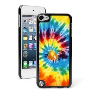 Apple iPod Touch 5th Black Hard Back Case Cover 5TB394 Color Spiral Tie Dye Design Cell Phones & Accessories