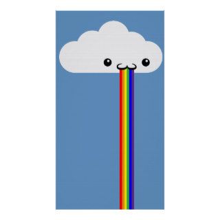 Rainbow Puking Cloud Poster