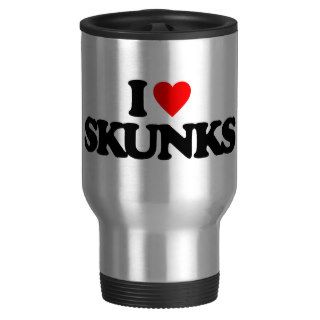 I LOVE SKUNKS COFFEE MUGS