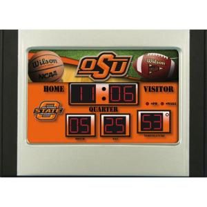Oklahoma State University 6.5 in. x 9 in. Scoreboard Alarm Clock with Temperature 0128641