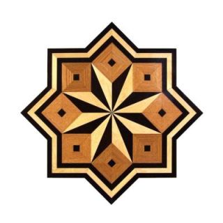 PID Floors 3/4 in. Thick x 24 in. Star Medallion Unfinished Decorative Wood Floor Inlay MS003 MS0030
