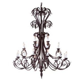 Large Foyer / Entryway Wrought Iron Chandelier 50" Inches Tall H50" x W30"    