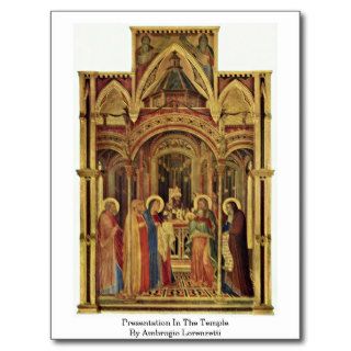 Presentation In The Temple By Ambrogio Lorenzetti Post Card