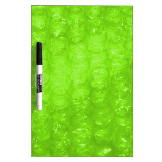 Lime Green Bubble Wrap Effect Dry Erase Board