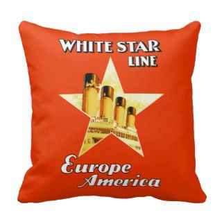 White Star Line Throw Pillow