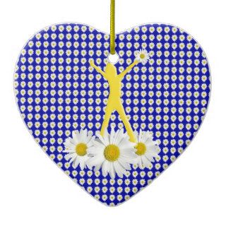 Joy of Living Daisies Heart Ornament