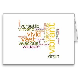 Describe yourself With Adjectives   V Greeting Card