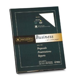 Southworth 25% Cotton Business Paper, Pack of 100, White (P404CK/3/36)  Business Card Stock 