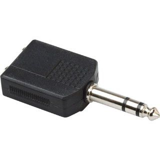 Hosa GPP 359 Dual 1/4 Inch Jack to Single 1/4 Inch Plug Adapter Musical Instruments