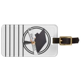 Class of 2013   Grad Cap & Diploma   Black & White Tag For Luggage
