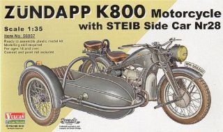 Vulcan Scale Models 1/35 Zundapp K800 Motorcycle with STEIB Nr28 Sidecar Kit Toys & Games