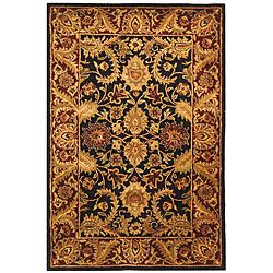 Handmade Classic Regal Black/ Burgundy Wool Rug (9'6 x 13'6) Safavieh 7x9   10x14 Rugs