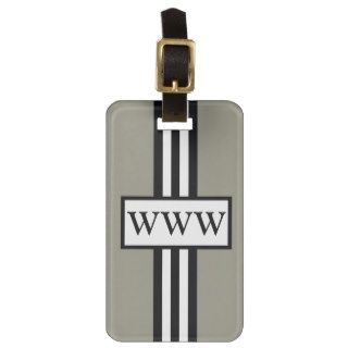 CHIC LUGGAGE/GIFT TAG_607 TAUPE/WHITE/BLACK TAG FOR BAGS