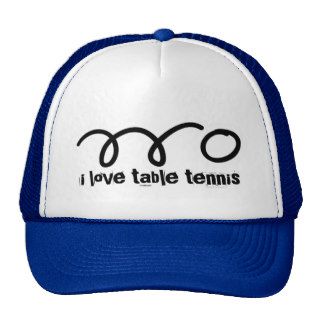 Funny table tennis hat with bouncing ball cartoon