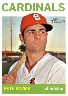 2013 Topps Heritage MLB Trading Card (In Protective Screwdown Case) # 409 Pete Kozma St. Louis Cardinals Sports Collectibles