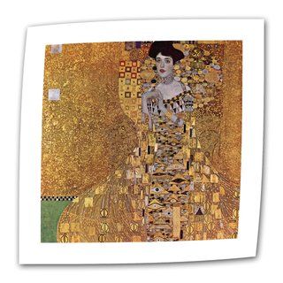 Gustav Klimt 'Portrait of Bloch Bauer' Flat Canvas ArtWall Canvas
