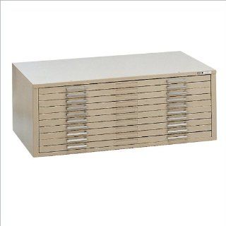 Steel Ten Drawer 47" Wide Flat File Cabinet White