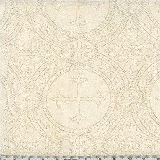 60'' Wide Clergy Brocade Ivory Fabric