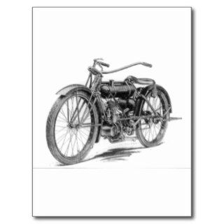 1918 Vintage Motorcycle Post Cards
