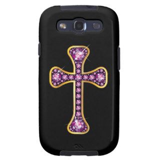Christian Cross with "Garnet" Stones Samsung Galaxy SIII Covers