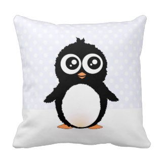 Cute penguin cartoon pillow