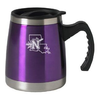 Northwestern State University   16 ounce Squat Travel Mug Tumbler   Purple Sports & Outdoors