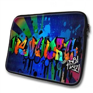 "Graffiti Names" designed for Wentworth, Designer 14''   39x31cm, Black Waterproof Neoprene Zipped Laptop Sleeve / Case / Pouch. Cell Phones & Accessories