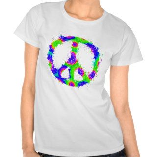 Peace Symbol Tie Dye Ink 5 Shirts